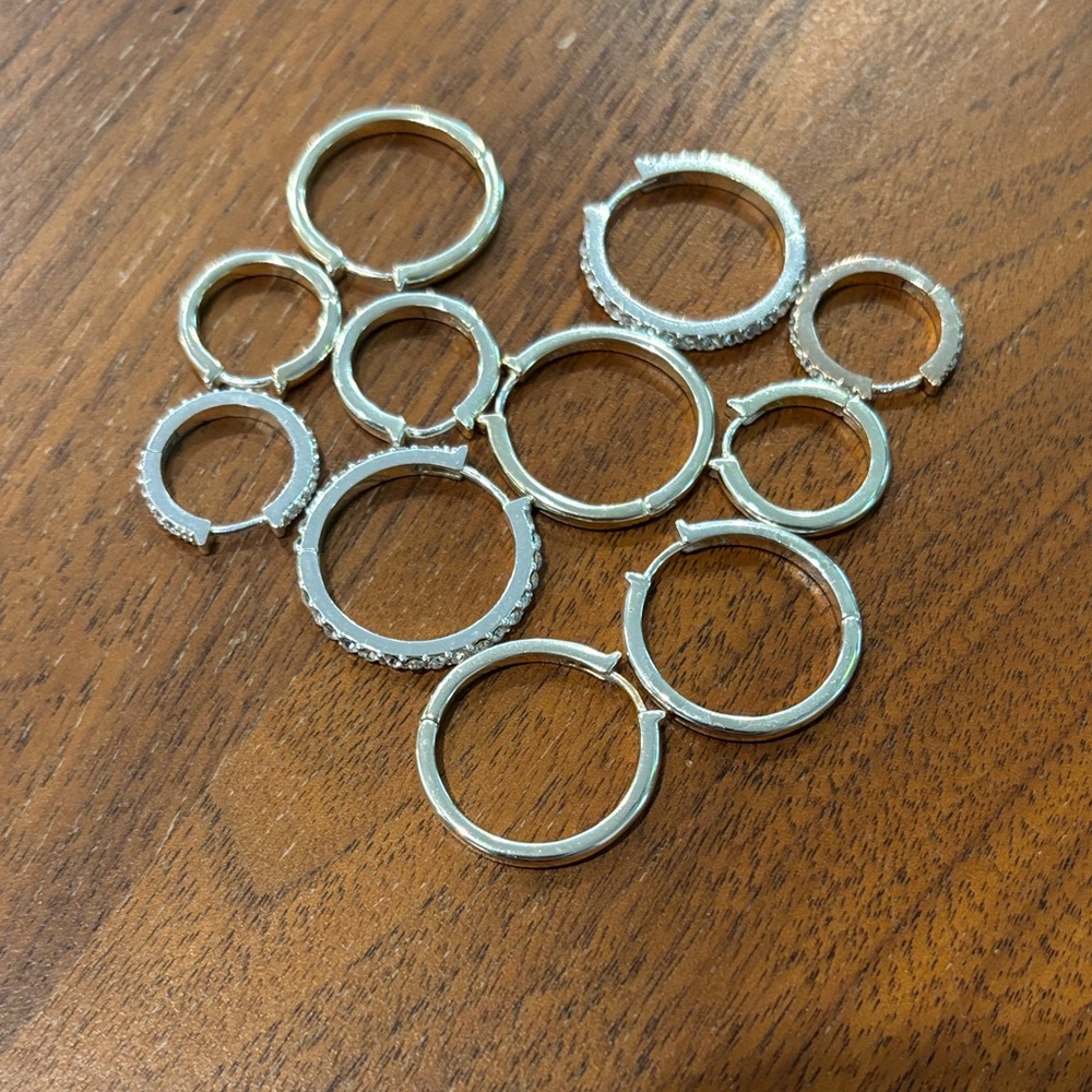 Assortment of Silver Hoop Earrings